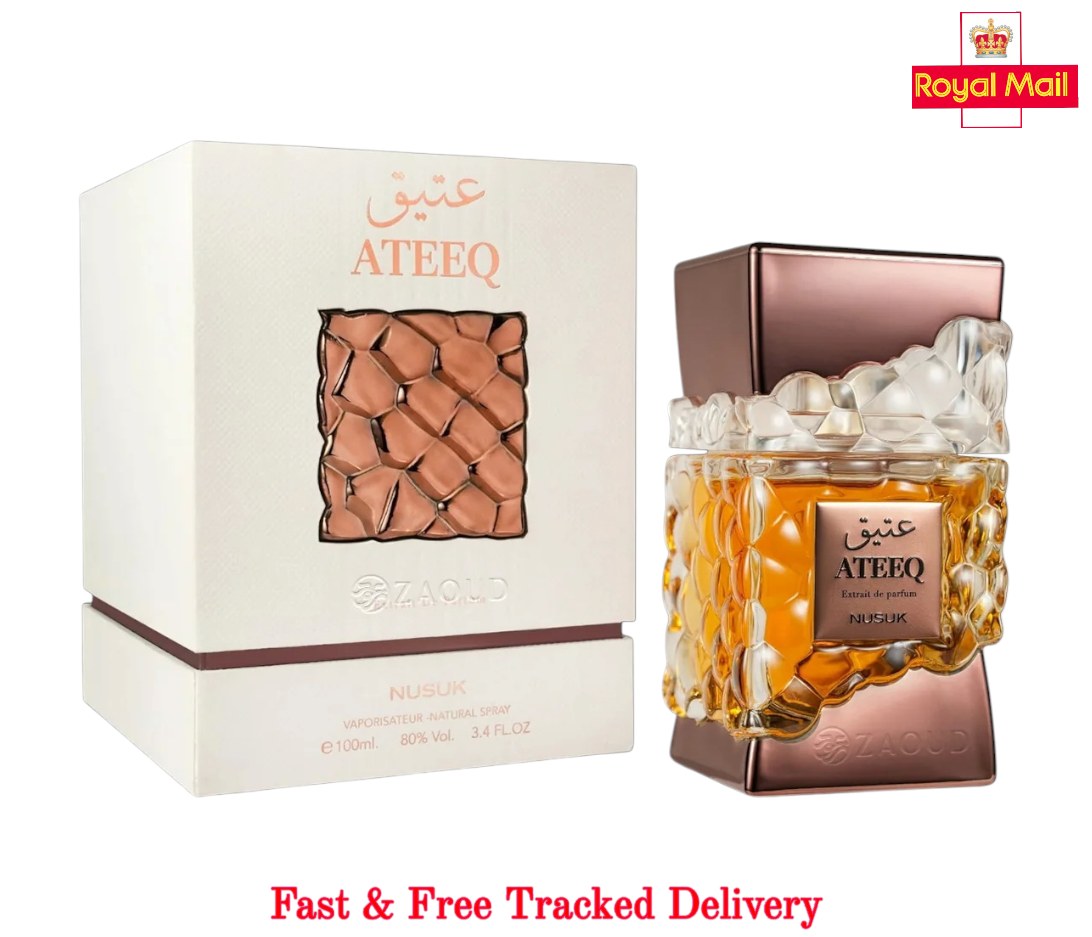 Nusuk Ateeq Extrait de Parfum for Men & Women, 100ml Luxury Fragrance