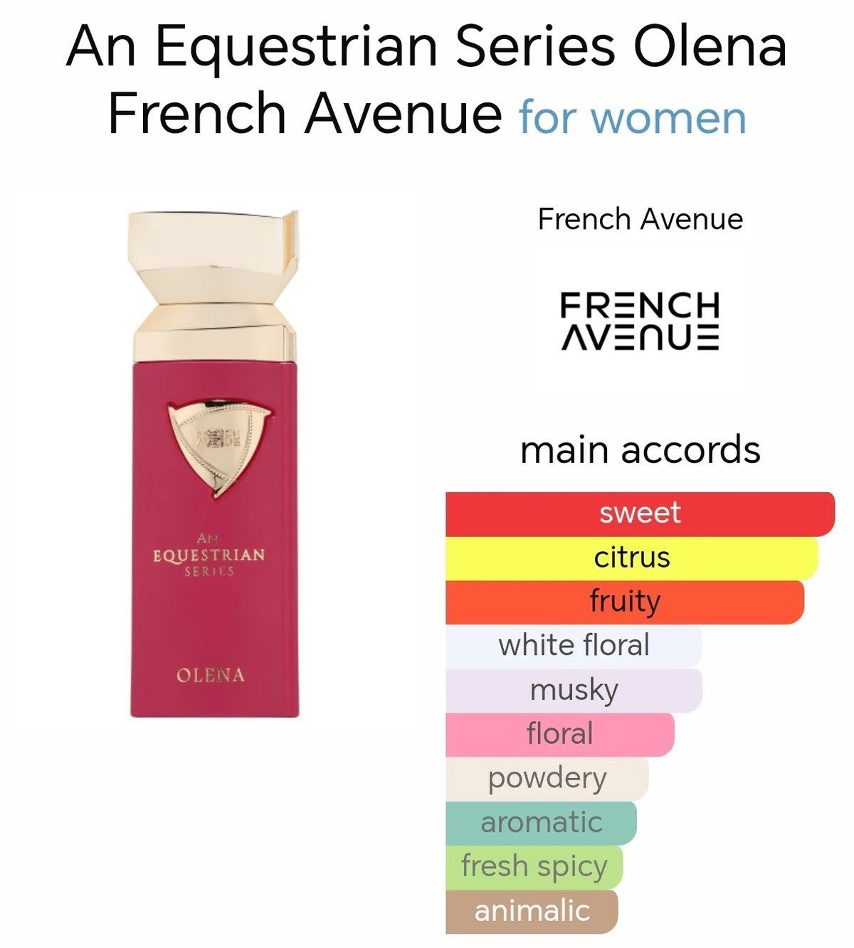 French Avenue Olena Equestrian Series Eau de Parfum 100ml – product image 2