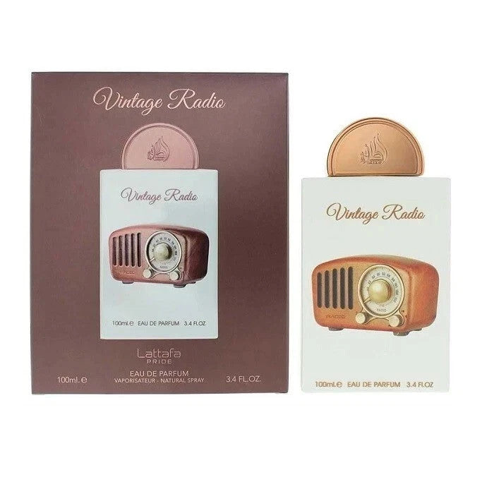 Lattafa Vintage Radio Eau de Parfum 100ml - Long-Lasting Unisex Fragrance - Open Box