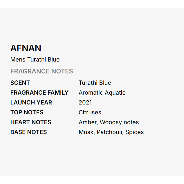 Afnan Turathi Blue Eau de Parfum for Men, 90ml – product image 3