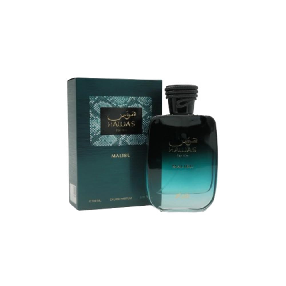 Rasasi Hawas Malibu Eau De Parfum 100ml Fresh Citrus Fragrance Spray