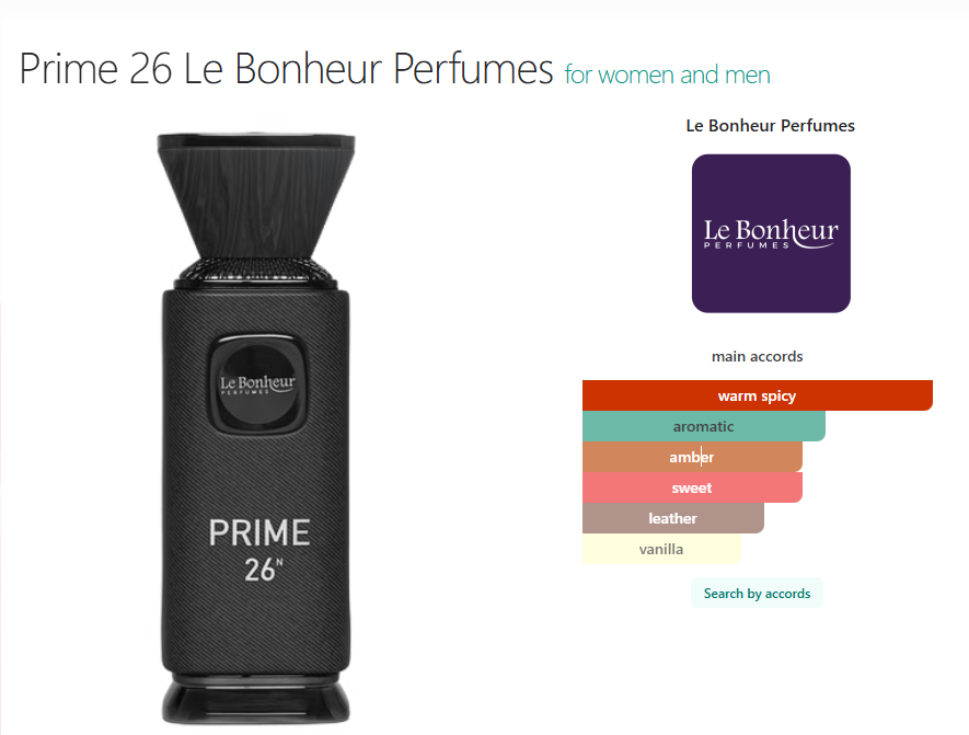 Le Bonheur Prime 26 Eau de Parfum for Men/Women, 100ml – product image 4
