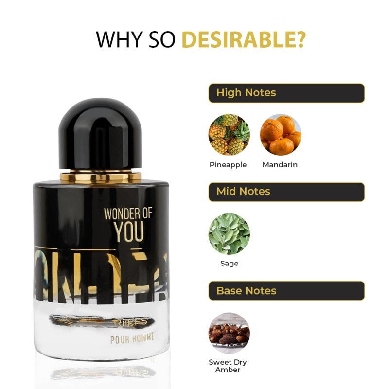 Riiffs Wonder Of You Homme Eau de Parfum for Men, 100 ml