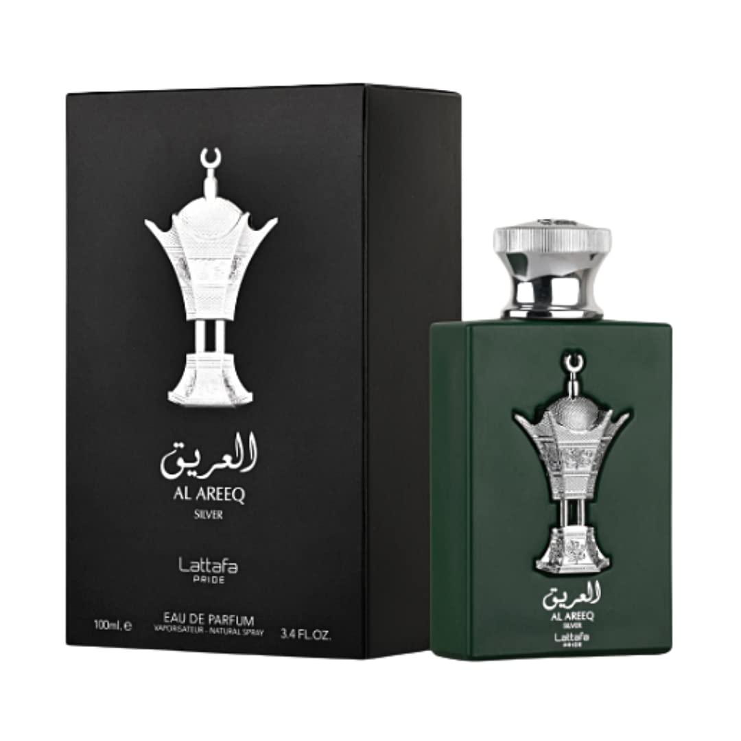 Lattafa Al Areeq Silver for Men Eau de Parfum Spray, 3.4 oz