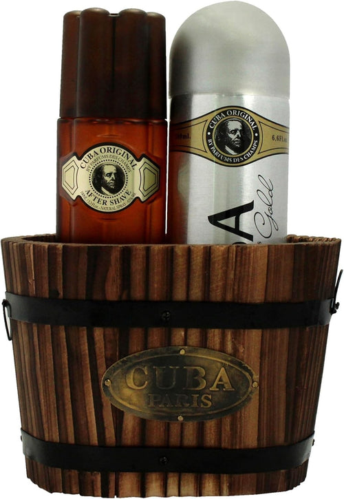 Cuba Cuba Gold for Men 2 Pc Gift Set 3.4oz After Shave, 6.7oz Body Spray