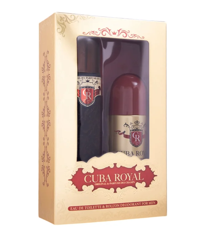 Cuba Cuba Royal Eau de Toilette Gift Set 100ml Roll-on Deodorant Cuba Royal 50ml