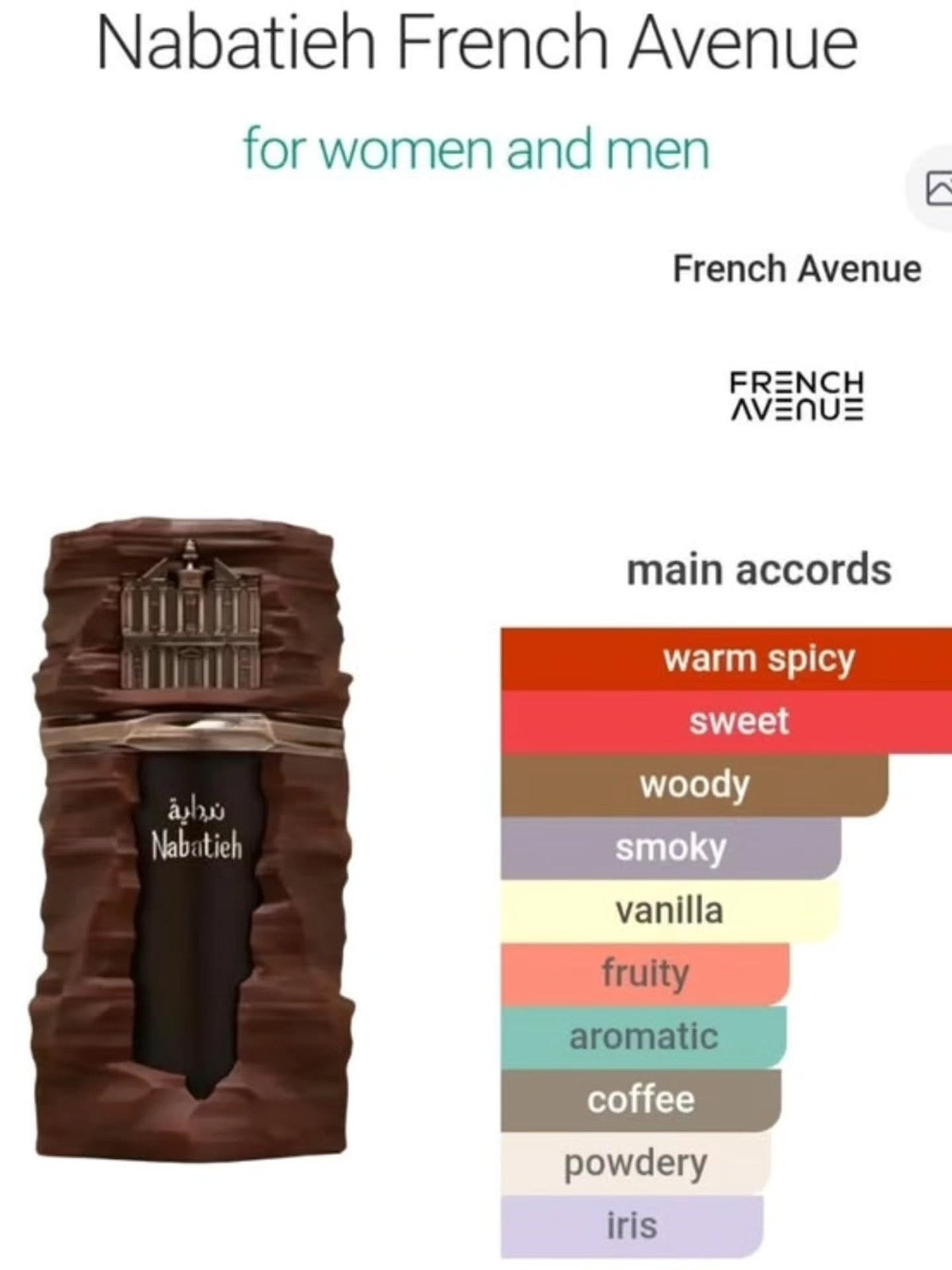 French Avenue Nabatieh Eau De Parfum 100ml Fragrance