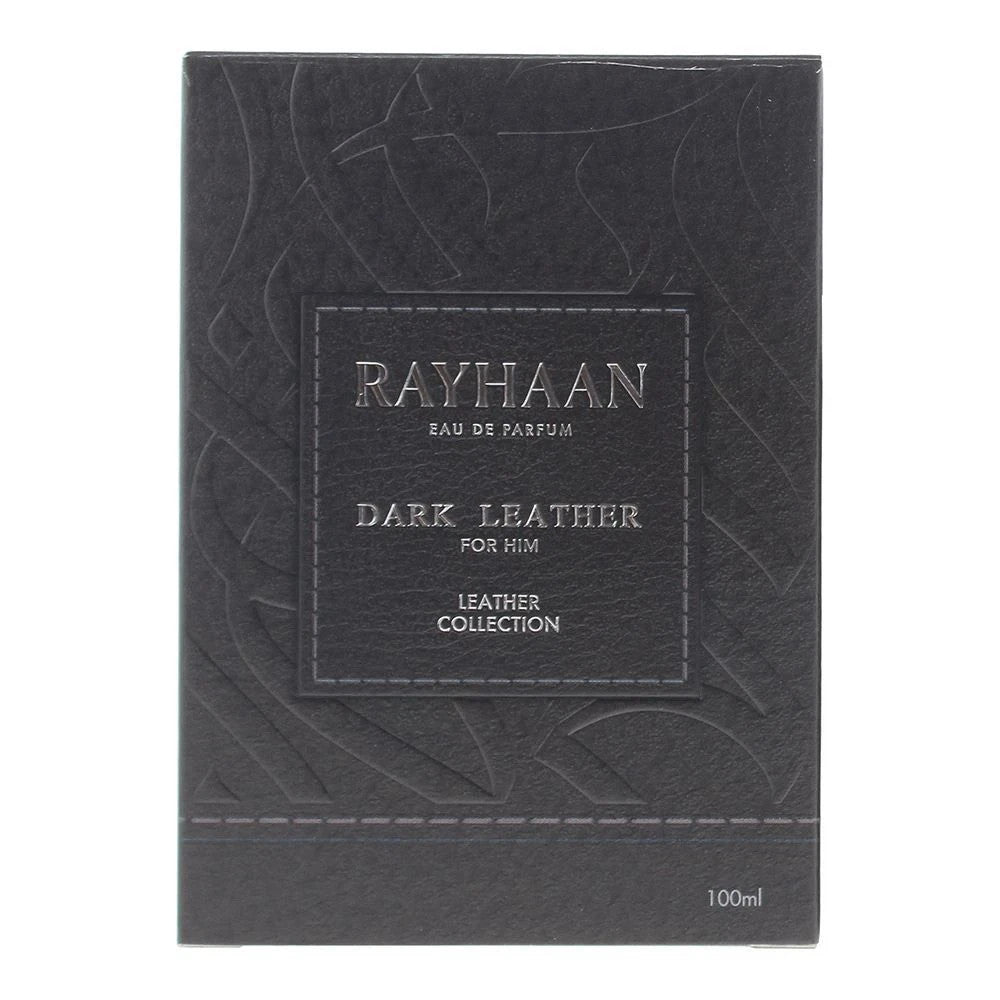 Rayhaan Dark Leather Eau de Parfum for Men, 100ml