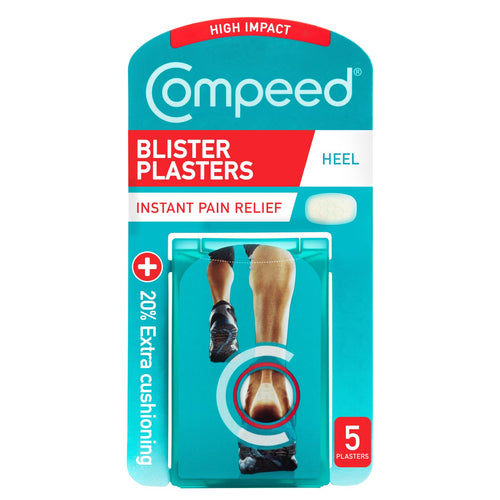 Compeed Extreme Blister Plasters 5 Pack Hydrocolloid Foot Treatment for Fast Healing