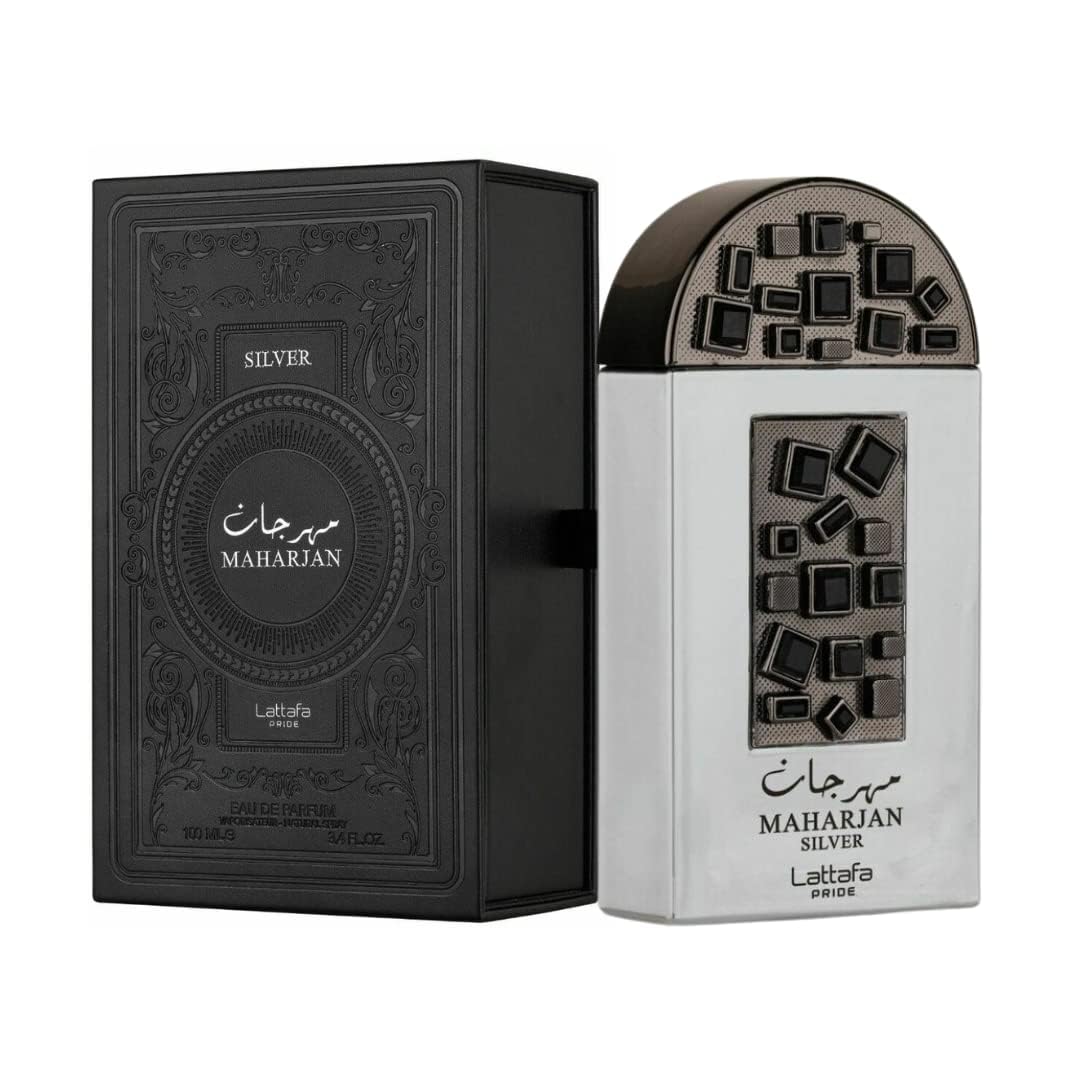 Lattafa Pride Maharjan Silver Eau de Parfum Spray for Men, 100ml