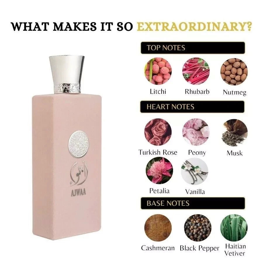 Nusuk Ajwaa Roses Eau de Parfum for Women - 100ml Fragrance Spray