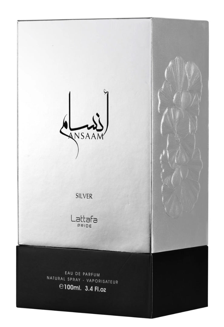 Lattafa Pride Ansaam Silver Eau de Parfum 100ml Fragrance for Men & Women