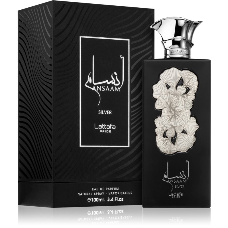 Lattafa Pride Ansaam Silver Eau de Parfum 100ml Fragrance for Men & Women
