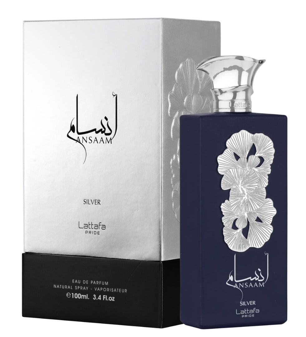 Lattafa Pride Ansaam Silver Eau de Parfum 100ml Fragrance for Men & Women