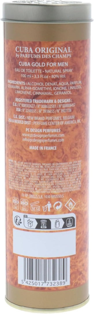 Cuba Gold Eau de Toilette Spray for Men, 100ml – product image 4