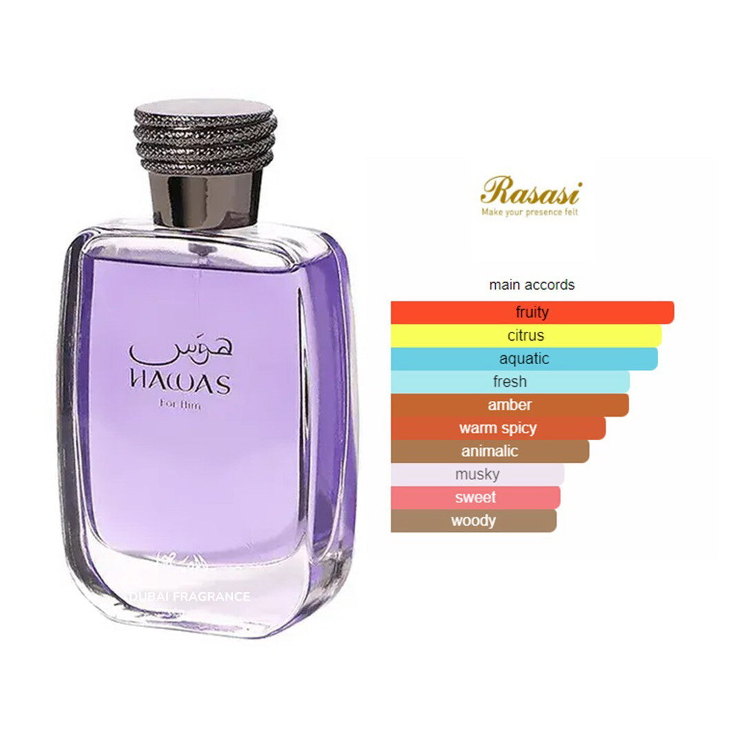 Rasasi Hawas Eau De Parfum for Men 100ml