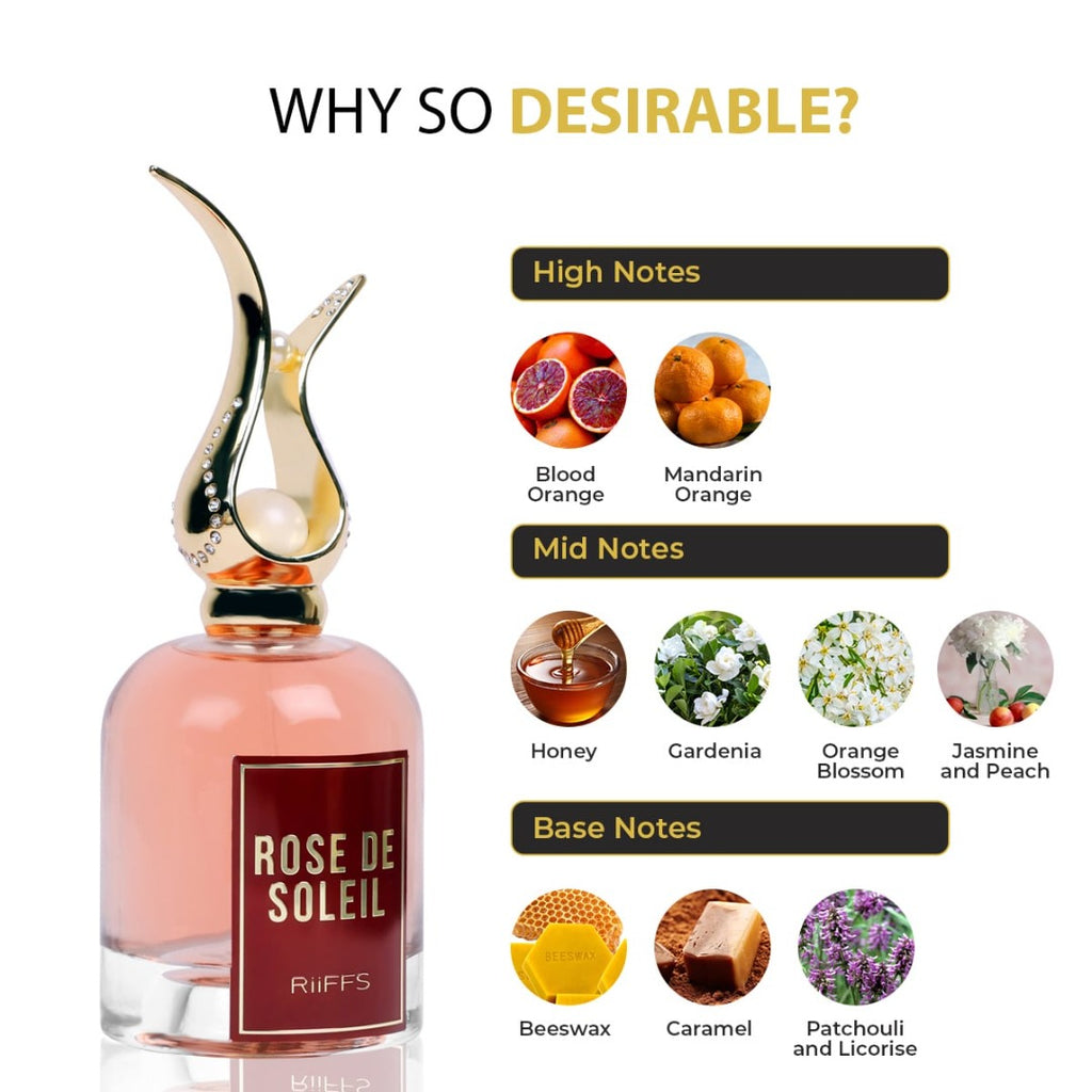 RiiFFS Rose De Soleil Eau De Parfum for Women, 100ml