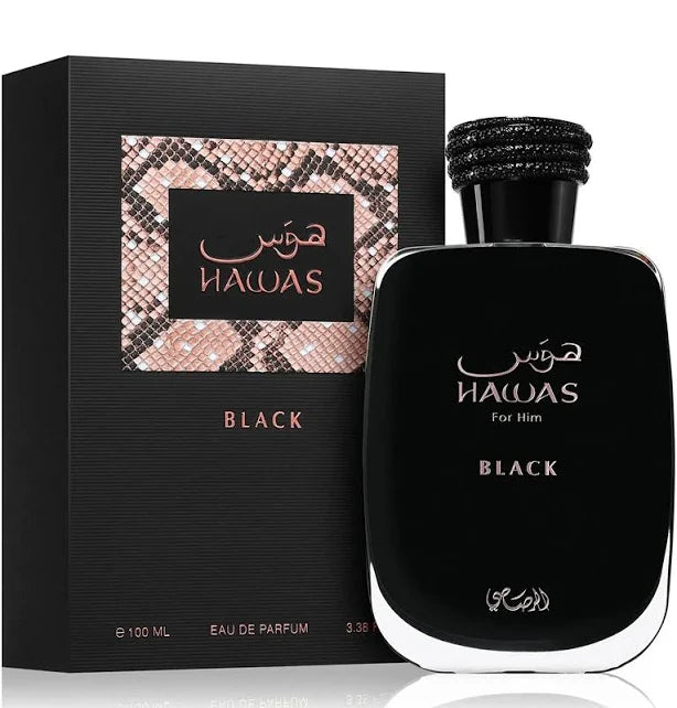 Rasasi Hawas Black Eau de Parfum 100ml Men's Woody Fruity Fragrance