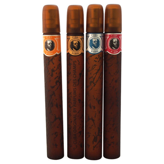 Cuba Classic Gift Set 4x35ml Gold Blue Red Orange Men's Eau de Toilette Spray