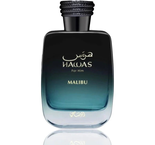 Rasasi Hawas Malibu Eau De Parfum 100ml Fresh Citrus Fragrance Spray
